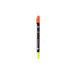 ปากกาเน้น2หัว ตราม้า H-022*เหลือง-ส้ม