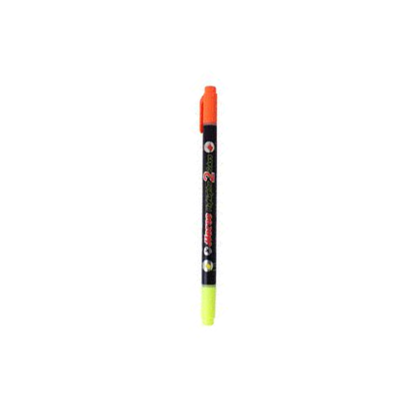 ปากกาเน้น2หัว ตราม้า H-022*เหลือง-ส้ม