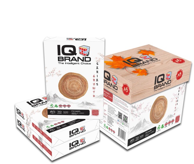 A5 70โกลซีรี กระดาษ70g A5 IQพรีเมี่ยม โกรท ซีรี่ส์ขาว500p 1