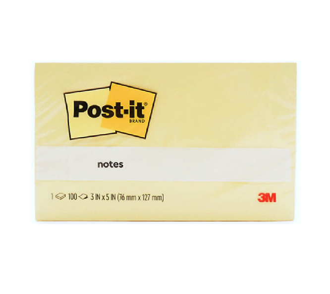 Postit 3M 3x5 เหลือง กระดาษPostit 3M3x5"*เหลือง 1