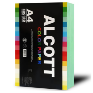กระดาษสี Alcott A4/80gเขียวเข้ม/190