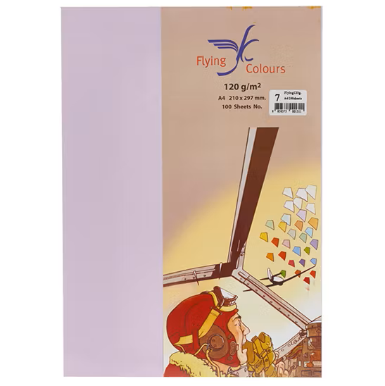 07 กระดาษสี A4 120g Flying 100P No.7 Lilac 1