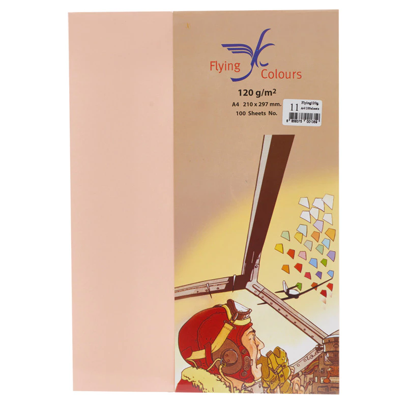 11 พีช กระดาษสี A4 120g Flying 100P No.11 Peach 1