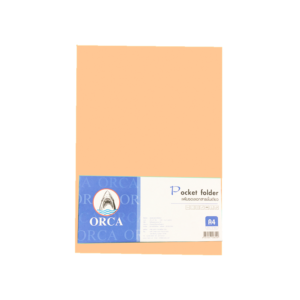 แฟ้มซองพลาสติก A4(ORCA) ส้ม (1×12)