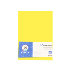 แฟ้มซองพลาสติก A4(ORCA) เหลือง (1×12)