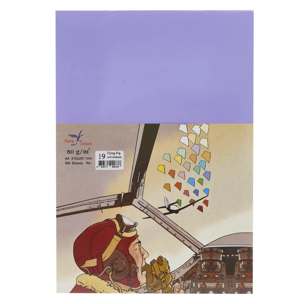 19 ม่วง กระดาษสี A4 80g Flying 500p No.19 Lavender 1