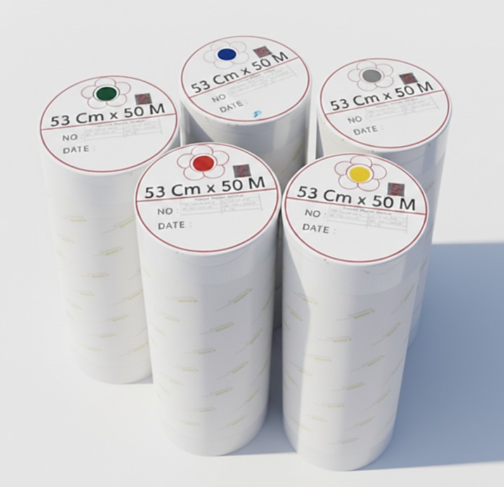 PVCม้วนใหญ่ สติกเกอร์ PVC*ม้วน*53cmx50m เหลือง 1