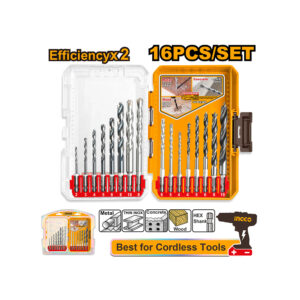 ดอกสว่านเจาะเหล็ก ปูน ไม้ 16 ชิ้น (AKDL11608)