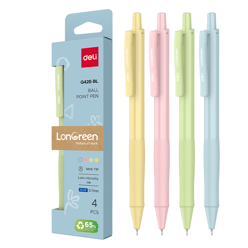 EDL-Q42E-BL DL Ballpoint Pen Blue Ink 0.7mm No.Q42E-BL Deli